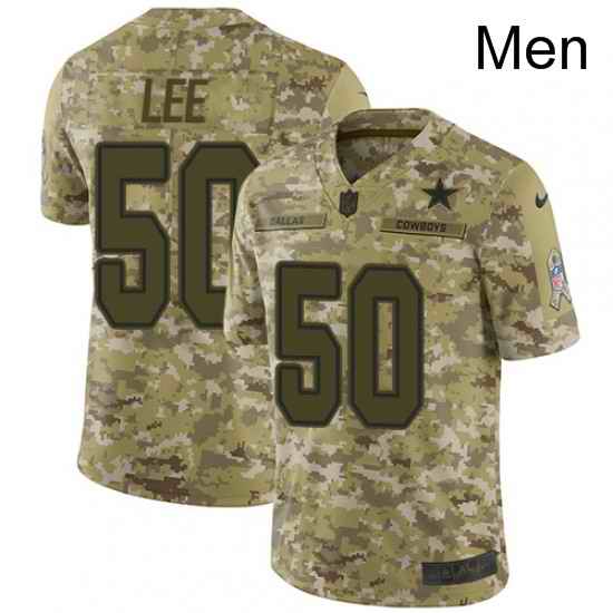 Mens Nike Dallas Cowboys 50 Sean Lee Limited Camo 2018 Salute to Service NFL Jersey